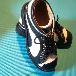 John Fluevog Blk & Wt Angel shoes